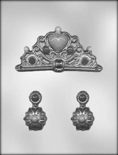 Tiara & Earrings Chocolate Mould - Click Image to Close